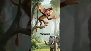 #junglestory #bandar #hathiraja #junglestory #monkeyandelephant #viral #viralvideo