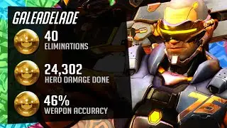 Gale Top 133 DPS Soldier 76! 40 elims! [ Overwatch Season 28 Top 500 ]