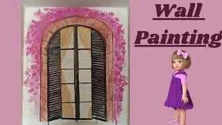 Vintage Arched Window Wall Painting | Aesthetic Home Wall Art| Poster colors painting| art