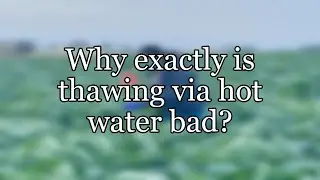 Why exactly is thawing via hot water bad?