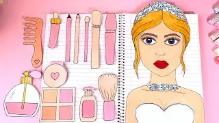 💞Wedding makeup for paper doll💞 DIY paper dolls, , Easy paper doll tutorial, Cute paper dolls, ASMR