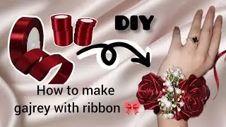 #how to make gajrey with ribbon | # diy gajrey | # mehroon colour gajrey | # gajrey tutorial