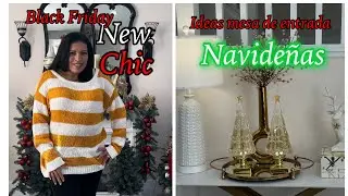 2 IDEAS DECORACION DE MESA DE ENTRADA PARA NAVIDAD/ NEW CHIC SUPER SALE BLACK FRIDAY