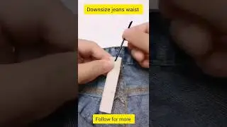 How to downsize jeans waist with elastic | downsize jeans to fit perfectly #jeans #hacks #trending