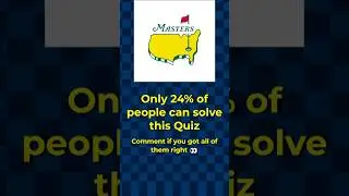 Can you answer these Crazy The Masters Questions? #shorts #golf #mindbendingquiz #quiz #challenge