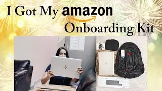 I got my Amazon onboarding kit 🪩 || Amazon office || Amazon Hyderabad 🥰