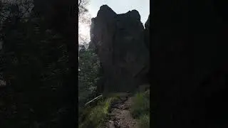 Trekking through the rugged volcanic landscape of Pinnacles National Park. #Adventure #Hiking
