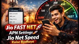 Jio FAST NET APN Settings 🚀/Jio Net Speed Kaise Badhaye/How To Increase Jio 5G Speed/Jio APN Setting