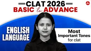 CLAT 2026 - Most important tones | CLAT  | English Language for clat