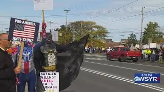 &lsquo;No Kings&rsquo; protest rally in DeWitt against Trump administration