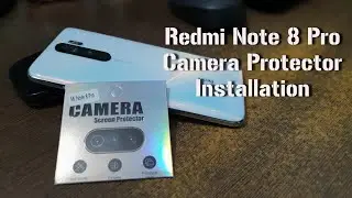 Redmi Note 8 pro Camera Lens Screen Protector Glass Guard Installation