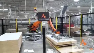 Robotic destacking labelling identification
