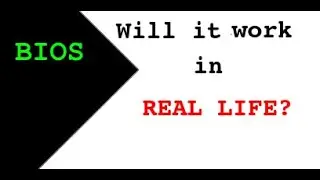 Will a BIOS Program Run on a USB Drive in Real Life?