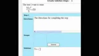 Entering Directions and Solution Steps in Brain Power Math e-learning authoring tool