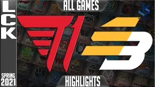 T1 vs LSB - All Games Highlights | LCK Spring 2021 Week 5 Day 5