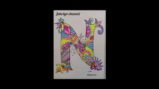 How to draw mandala art/doodleart/Easy mandala art for beginners/zentangleart/alphabet N mandala art