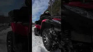 Cforce 520 ATV Snow Plowing