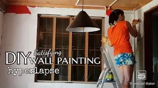 Satisfying DIY wall painting hyperlapse