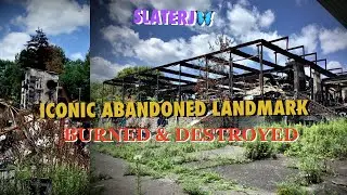 Abandoned Landmark Burned Badly | Old Homowack Lodge #fpv  #abandoned