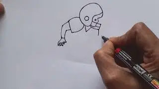 Rugby player drawing | Step by step Rugby player drawing | Draw with KPS