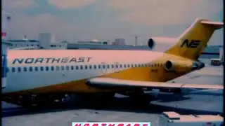 Northeast Airlines Boeing 727-100 departs Los Angeles International Airport