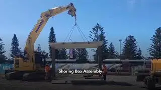 SMAP UPDATE: Maroubra Beach Manhole Installation: Shoring Box Assembly