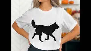 Husky Running in Snow Silhouette SVG, Dog Clipart, Winter Animal Vector, Nature Art Digital Cut File