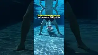 Swimming game for improving diving skills. Swim tips.