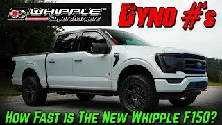 Цифры на динамометре Whipple и время на дистанции 1/4 мили до и после — F150 2021 года