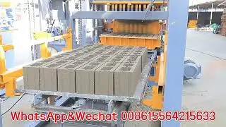 QT10-15 Automatic Production Line Hydraulic Concrete Hollow Block Making Machine Cement BrickFactory