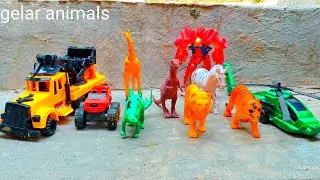 Menaci Mainan Tirex Mobilmoster Robot Helikopter Trukderex Jerapah Stegosaurus Singa Harimau Zebra