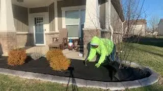 Установка речного камня