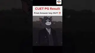 CUET PG 2025 Result OUT 💥 | Final Answer Key OUT ‼️