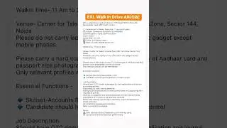 EXL Jobs 2025 | Accounts Receivable Jobs | @CorporateWala | Ankit Yadav