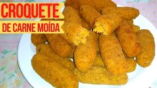 Croquete de Carne Mo&iacute;da Super F&aacute;cil e Macio | Como Fazer crocrete de carne mo&iacute;da