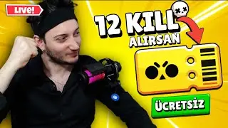 🔴BENLE OYNAYIP 12 KILL ALANA HEMEN PASS VERİYORUM! #brawlstars