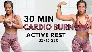 30 MIN KILLER HIIT Workout ACTIVE REST - No Equipment - No repeats, Full Body Cardio Home Workout
