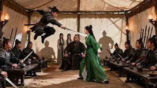 頂級刺客偽裝成侍衛舞劍，趁眾人不備時，奪取皇帝的項上人頭！#kungfu  #武俠電影