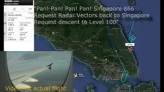 Pan! Pan! Emergency Singapore Flight 866 (Pilot Audio ATC) 9th May 2014 9V-SKE (Hair Raising Audio)