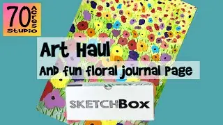 Abstract Flower Field Art Journal Page & Art Haul