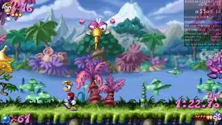 Rayman Redemption | Single Levels: Pink Plant Woods / Anguish Lagoon | Any% in 1:30.83 / 3:15.83