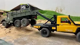 New Rc Cars MN82T ( Toyota Land Cruiser Towing trucks ) Recovery military truck ￼