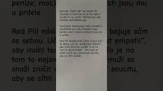 Konzument Redpill potlačuje empatii versus narcismus, psychopatie.