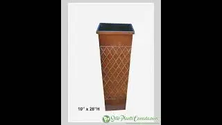 28 inch Metal Decorative Floor Vase
