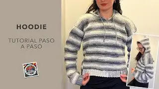 Su&eacute;ter con capucha a crochet 🧶 | Hoodie Paso a Paso