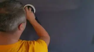 Dustless wall power-sanding