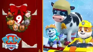 Everest Salva uma Vaca Presa na Neve | PAW Patrol: 12 Dias de Natal | Faltam 9 Dias! | Patrulha Pata