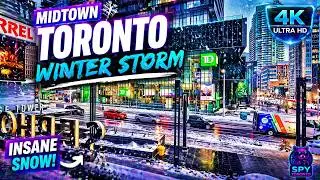 Midtown Toronto Winter Storm in 4K 2025