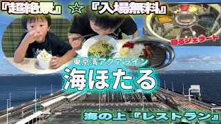 【超絶景☆海の上のレストラン🍽️】東京湾アクアライン⚡️海ほたる🏖️パーキングエリアなのでもちろん入場無料🌈