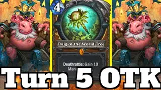 TURN 5 Mill Druid OTK! King Togwaggle Twig of the World Tree Combo! | Hearthstone